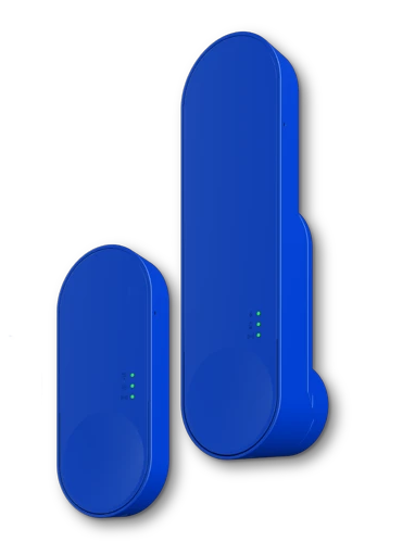 Ein blaues iOMeter, in kurzer und langer Form.